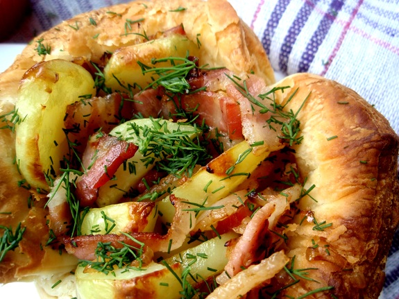 Тарт с картофелем и беконом от Юлии Высоцкой