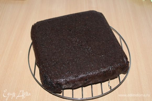 Asse em um forno pré-aquecido a 180 ° C durante 20 a 25 minutos (o bolo não deve ser seco).  O bolo acabado deve ser completamente resfriado na grelha.